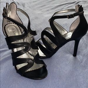 Rampage Black Strappy Stilettos Size 8M